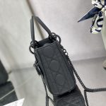 Dior Mini Lady Dior Bag Black/Jade Green/White/Beige For Women 6.5in/17cm