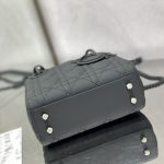 Dior Mini Lady Dior Bag Black/Jade Green/White/Beige For Women 6.5in/17cm