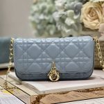 Dior Mini Miss Dior Bag White/ Black/ Blue/ Light Purple For Women 7 in/18.cm