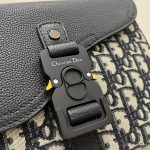 Dior Mini Saddle Bag With Strap Black For Women 9in/23cm 1ADPO049YKS_H27E