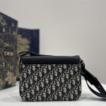 Dior Mini Saddle Bag With Strap Black For Women 9in/23cm 1ADPO049YKS_H27E
