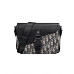 Dior Mini Saddle Bag With Strap Black For Women 9in/23cm 1ADPO049YKS_H27E