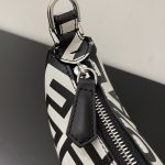 Fendi Nano Fendigraphy Hobo Bag Black And White For Women 6.5in/ 16.5cm