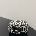 Fendi Nano Fendigraphy Hobo Bag Black And White For Women 6.5in/ 16.5cm