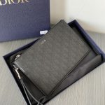 Dior Oblique Galaxy A5 Pouch Black For Women‎ 10.5 in/26.5cm CD 2ESCA338VPD_H03E