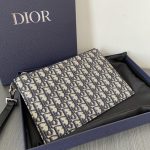 Dior Oblique Jacquard A5 Pouch Beige For Women‎ 10.5 in/26.5cm CD 2ESCA338YSE_H05E
