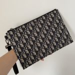 Dior Oblique Jacquard A5 Pouch Beige For Women‎ 10.5 in/26.5cm CD 2ESCA338YSE_H05E