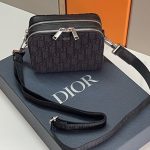 Dior Pouch With Strap Black/Beige For Women‎ 6.5in/17cm CD 2OBBC119YSE_H03E