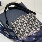 Dior Pouch With Strap Black/Beige For Women‎ 6.5in/17cm CD 2OBBC119YSE_H03E