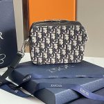 Dior Pouch With Strap Black/Beige For Women‎ 6.5in/17cm CD 2OBBC119YSE_H03E