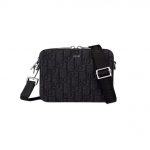 Dior Pouch With Strap Black/Beige For Women‎ 6.5in/17cm CD 2OBBC119YSE_H03E