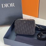 Dior Pouch With Strap Black/Beige For Women‎ 6.5in/17cm CD 2OBBC119YSE_H03E