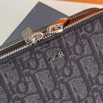 Dior Pouch With Strap Black/Beige For Women‎ 6.5in/17cm CD 2OBBC119YSE_H03E