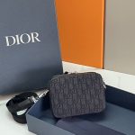 Dior Pouch With Strap Black/Beige For Women‎ 6.5in/17cm CD 2OBBC119YSE_H03E