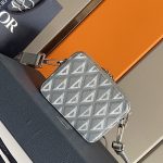Dior Pouch With Strap Diamond Black/Grey For Women‎ 6.5in/17cm CD 2ESBC119DCO_H43E