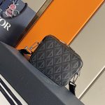 Dior Pouch With Strap Diamond Black/Grey For Women‎ 6.5in/17cm CD 2ESBC119DCO_H43E