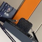 Dior Pouch With Strap Diamond Black/Grey For Women‎ 6.5in/17cm CD 2ESBC119DCO_H43E