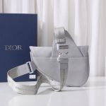 Dior Saddle Bag White/Black/Grey For Women‎ 10in/26cm CD
