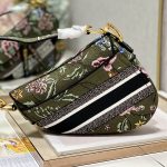 Christian Dior Saddle Bag Green Khaki For Women 10in/25.5 cm M0446CEAU_M924