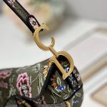 Christian Dior Saddle Bag Green Khaki For Women 10in/25.5 cm M0446CEAU_M924