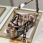 Christian Dior Saddle Bag Beige For Women 10in/25.5 cm