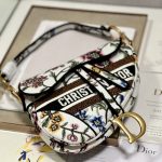Christian Dior Saddle Bag White For Women 10in/25.5 cm M0446CEAU_M933