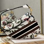 Christian Dior Saddle Bag White For Women 10in/25.5 cm M0446CEAU_M933