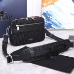 Christian Dior Safari Messenger Bag Black For Women‎ 8.6in/22cm CD 1ESPO206YKY_H10E