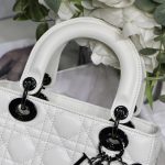 Dior Small Lady Dior My Abcdior Bag Black/Grey/White For Women 8in/20cm