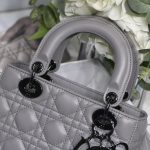 Dior Small Lady Dior My Abcdior Bag Black/Grey/White For Women 8in/20cm