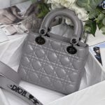 Dior Small Lady Dior My Abcdior Bag Black/Grey/White For Women 8in/20cm