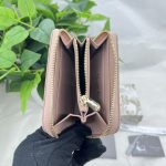 Dior Small Lady Dior Voyageur Coin Purse Black/Light Pink/Blue For Women 4.5in/11cm S0985ONMJ_M900