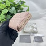 Dior Small Lady Dior Voyageur Coin Purse Black/Light Pink/Blue For Women 4.5in/11cm S0985ONMJ_M900