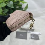 Dior Small Lady Dior Voyageur Coin Purse Black/Light Pink/Blue For Women 4.5in/11cm S0985ONMJ_M900