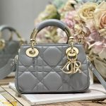 Dior The Lady 95.22 Bag Black/White/Grey/Green For Women 7.5in/ 19cm