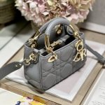 Dior The Lady 95.22 Bag Black/White/Grey/Green For Women 7.5in/ 19cm