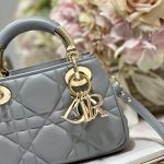 Dior The Lady 95.22 Bag Black/White/Grey/Green For Women 7.5in/ 19cm