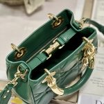 Dior The Lady 95.22 Bag Black/White/Grey/Green For Women 7.5in/ 19cm