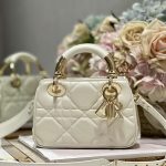Dior The Lady 95.22 Bag Black/White/Grey/Green For Women 7.5in/ 19cm