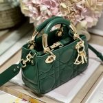 Dior The Lady 95.22 Bag Black/White/Grey/Green For Women 7.5in/ 19cm