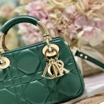 Dior The Lady 95.22 Bag Black/White/Grey/Green For Women 7.5in/ 19cm
