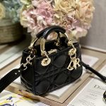 Dior The Lady 95.22 Bag Black/White/Grey/Green For Women 7.5in/ 19cm
