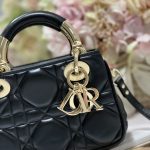 Dior The Lady 95.22 Bag Black/White/Grey/Green For Women 7.5in/ 19cm