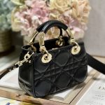 Dior The Lady 95.22 Bag Black/White/Grey/Green For Women 7.5in/ 19cm