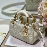 Dior The Lady 95.22 Bag Black/White/Grey/Green For Women 7.5in/ 19cm