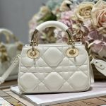 Dior The Lady 95.22 Bag Black/White/Grey/Green For Women 7.5in/ 19cm