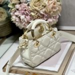 Dior The Lady 95.22 Bag Black/White/Grey/Green For Women 7.5in/ 19cm