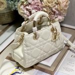 Dior The Medium Lady 95.22 Bag Black/White/Grey For Women 9.5in/ 24cm