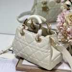 Dior The Medium Lady 95.22 Bag Black/White/Grey For Women 9.5in/ 24cm