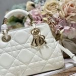 Dior The Medium Lady 95.22 Bag Black/White/Grey For Women 9.5in/ 24cm